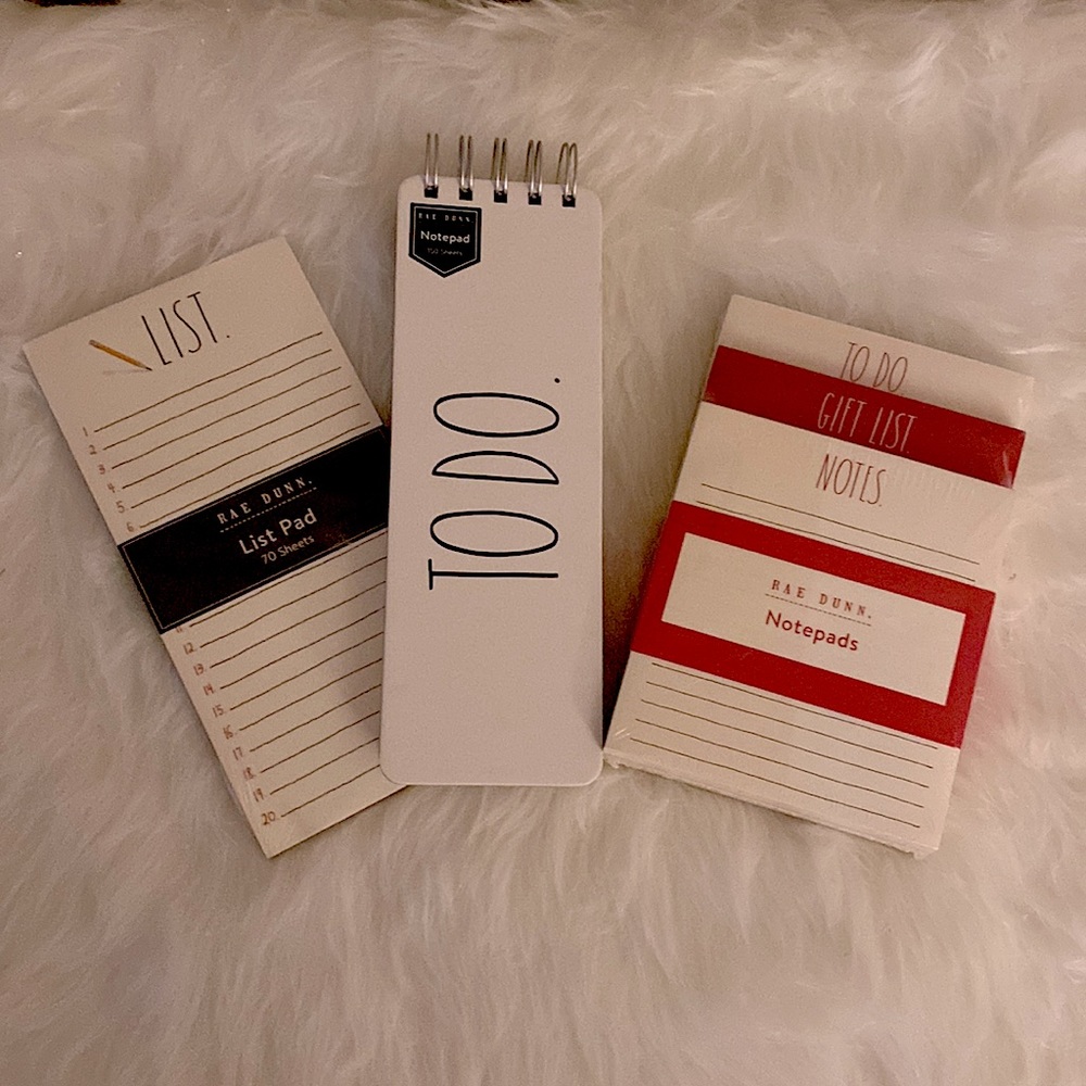 Rae Dunn Notepads - Set of Three